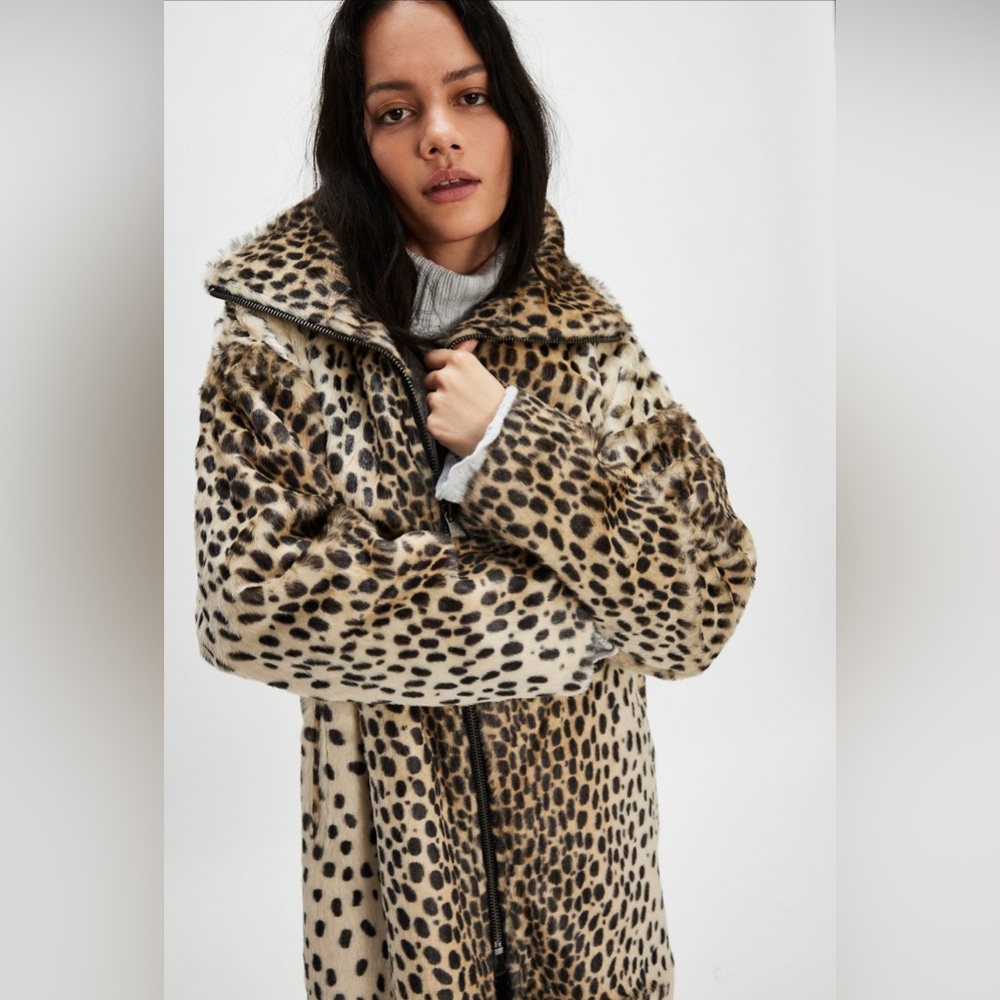 FREE PEOPLE Lana Leopard Duster ๐ Medium - Picture 9 of 15